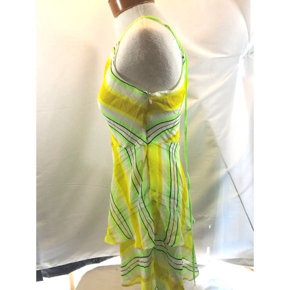 Christopher John Rogers Target Womens Size 2 Yellow Striped Flowy Bright Dress - Picture 2 of 5